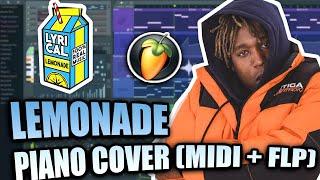 Internet Money - Lemonade (MIDI + FLP) (FL Studio Piano Tutorial / Cover)