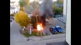 PKW Brand - Freiw. Feuerwehr Traun - Alarm bis Eintreffen