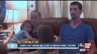 Tampa last among big cities in median family income