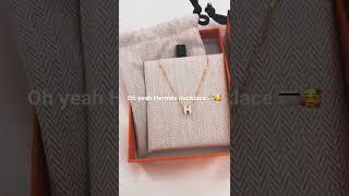 (Unboxing)Hermes Mini Pop h necklace|| (開箱)愛馬仕迷你pop h 項鍊#hermes