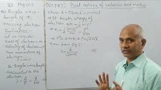 De-broglie wavelength of a moving electron