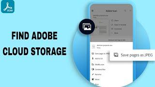 How To Find Adobe Cloud Storage On Adobe Scan App