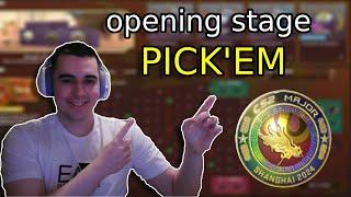 CS2 SHANGHAI MAJOR  PICK'EM PREDIKCIJE OPENING STAGE