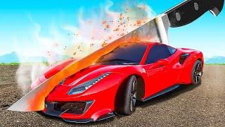 НОЖ СМЕРТИ! РАСКАЛЕННЫЙ НОЖ ПРОТИВ МАШИН В BeamNG.drive