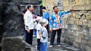 Presiden Jokowi Ajak Keluarga Berakhir Pekan di Candi Borobudur, Magelang, 25 Mei 2024