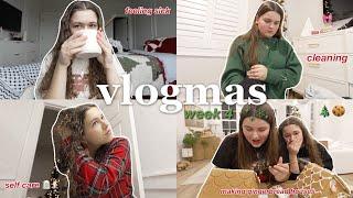 Vlogmas week 4 | self-care being sick, cleaning, gingerbread house