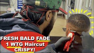 High Bald Fade; Crispy Line Up! Barber College Haircut