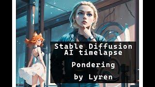 Stable Diffusion AI timelapse #2 - Pondering (AIBooru Contest #1)