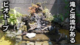 Japan's Biotope with a waterfall