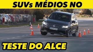 SUVs médios no teste do alce (manobra de esquiva)