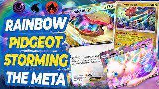 Rainbow Pidgeot EX is our first COMPETITIVE Tri-Color Pokemon Pocket Deck Highlight