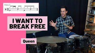 I WANT TO BREAK FREE - Queen (DRUM COVER) BATERÍA