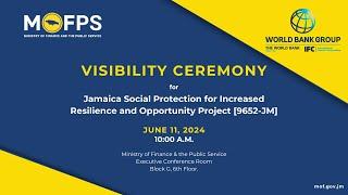 Visibility Ceremony for Jamaica Social Protection for Increased Resilience and Opportunity Project