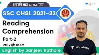 Reading Comprehension | Part-2 | English | SSC CHSL | Sanjeev Rathore Sir | Wifistudy Studios