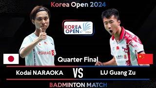 Kodai NARAOKA (JPN) vs LU Guang Zu (CHN) | Korea Open 2024 Badminton