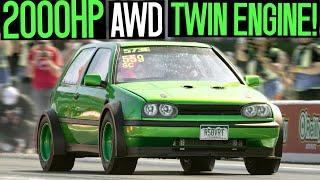 TWIN ENGINE VW Golf returns with 2000HP!!