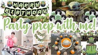 BIRTHDAY PARTY PREP WITH ME * BABY YODA birthday party decor | GROGU PARTY | AMAZON DECOR HAUL