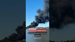 PT. 1: Massive fire reignites at Glynn County Pinova plant, evacuation order issued #breaking