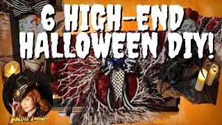  High-End Halloween Elegant DIY's   wreath, tier tray, centerpiece 