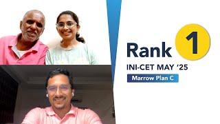 Rank 1 in INI-CET May ’25 - Dr Trupti's journey of improvement from a NEET-PG Rank of 19000