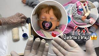 Minha Toddler reborn Angel caiu e quebrou o braço 🩻 | Fez cirurgia? | Gabi reborn