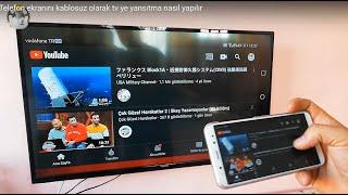 Telefon ekranını kablosuz olarak tv'ye yansıtma || Telefonu televizyona bağlama