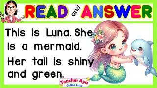 English Reading Comprehension for kids | Mermaid Story | Practice Reading | Reading tutorial