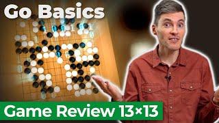 Game of Go on 13×13 with Commentary | Go Basics: Summary