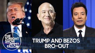 Trump Hosts Jeff Bezos at Mar-a-Lago, Uber Donates $1 Million to Trump's Inauguration | Tonight Show