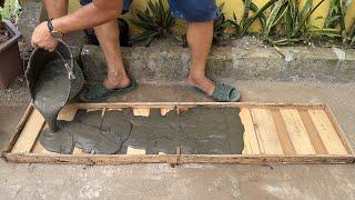 Artwork from Cement and Wood pallet for you // Cement pot making at home garden