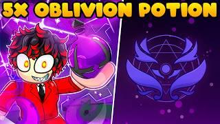 Using 5X OBLIVION Potions for OBLIVION Aura in Roblox Sol's RNG!