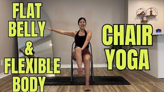 20 Minutes Flat Belly & Flexible Body || Chair Yoga, All Levels