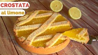 CROSTATA AL LIMONE con crema senza uova all'acqua - ricetta facile e veloce