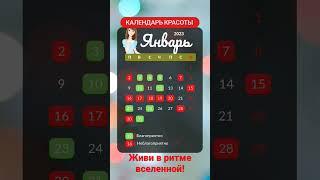 календарь красоты на январь 2023