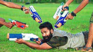 Nerf Battle War Begins | ഫ്രീഫയറിനെ വെല്ലുന്ന തോക്കുകൾ | M4 TECH |