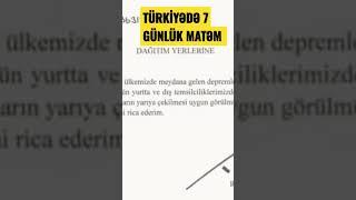 Türkiyədə 7 Günlük Matəm #xəbərlər #sonxeberler #yenixeber