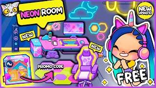 I Build a Gamer Room in My Mansion!   TEEN NEON ROOM   FREE Decoration Ideas | Avatar World