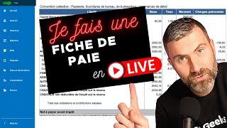 Je fais une FICHE DE PAIE en Live avec le LOGICIEL Sage SBCP (C'est Rapide et Facile )