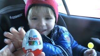 Kinder Surprise Egg - opening in a Car - cool Toy​​​