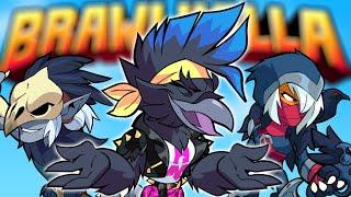 RAVEN TEAM!! • Munin + Raven Shaman Dusk + Raven Rogue Lucien • Brawlhalla 1v1 Gameplay