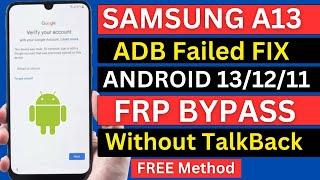 Samsung A13 FRP Bypass Android 13 | New Method