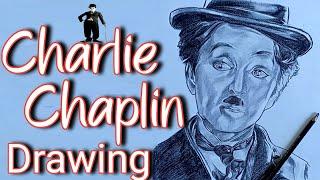 Charlie Chaplin Drawing || Urdha Arts || Sketch of Charlie Chaplin Face Easy