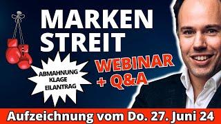 Deine Marke wird verletzt? So funktionieren Abmahnung, Klage, Eilantrag (Webinar)