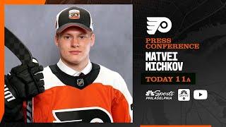 Matvei Michkov Flyers introductory press conference | Today at 11am