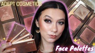 ADEPT COSMETICS FACE PALETTES REVIEW | COMPARISON SWATCHES + DEMO | DO YOU NEED ALL OF THEM? 