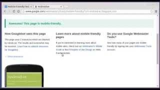 Mobile-Friendly Test for for web pages