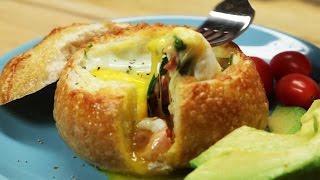 Cheesy Bread Bowl For Breakfast