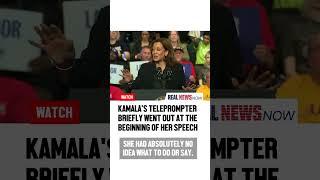 Kamala Harris Struggles When The Teleprompter Goes Out #politics #realnewsnow #election