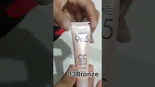 Shades of lakme 9to5 cc cream!! 01,02and 03 #lakme #cccream #explore #makeup