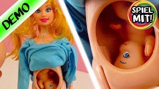 Schwangere Puppe mit Baby im Bauch | Barbie Puppen deutsch Demo | Spiel mit mir Kinderspielzeug